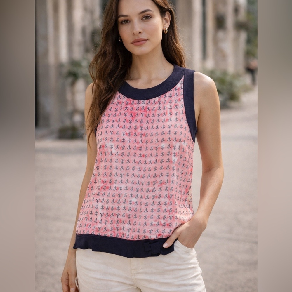 Red VALENTINO Anchor Top ❤️💙